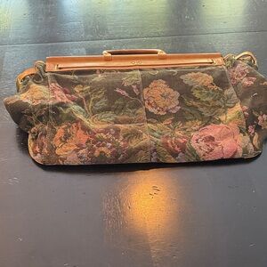 Vintage Ralph Lauren Floral Tapestry Satchel